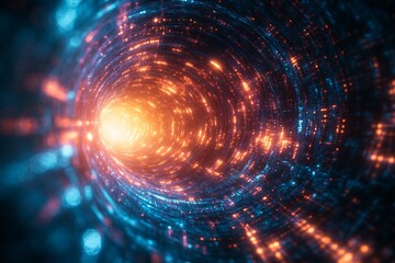 Futuristic energy cores emitting a soft, glowing light in a darkened environment