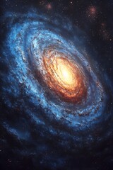 Spiral Galaxy in Cosmic Depth