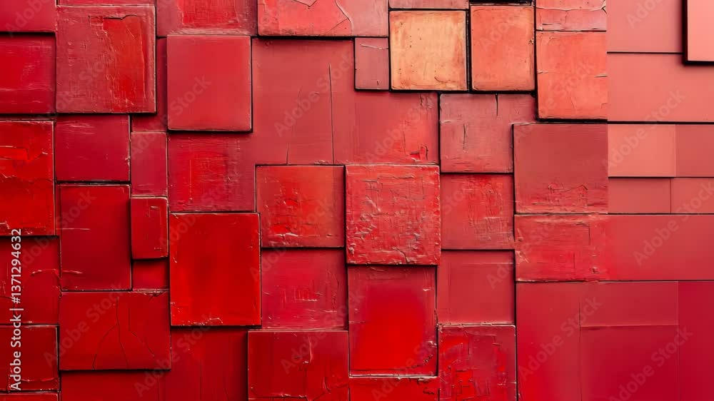 Aufkleber a close up of a red background with a pattern of squares