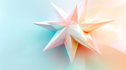 Abstract Geometric Star with Soft Gradient Colors and Modern Design for Creative Projects