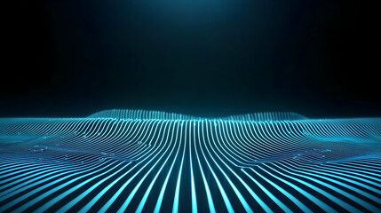 Naklejka premium Abstract Glowing Blue Digital Lines Pattern