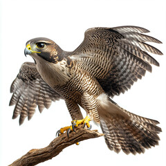 Fototapeta premium Majestic Hawk in Flight: Stunning Wildlife Photography of a Bird of Prey in its Natural Habitat