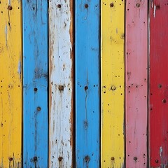 Colorful weathered wooden planks.