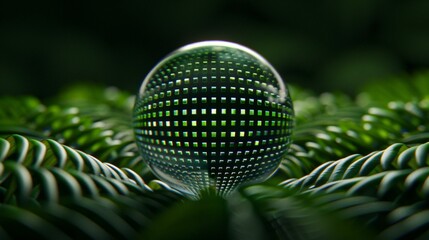 Close-up of green stock market ticker symbols, sustainable investment and eco-conscious economy trends