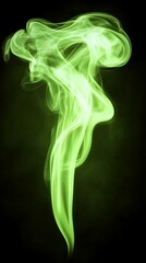 Obraz premium Green Smoke Abstract Art