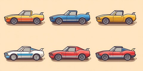 Classic Cars Illustration