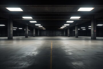 Interior of a empty public garage