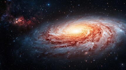 Cosmic swirl of chaos galaxy formation in space digital art universe high-quality wallpaper experience