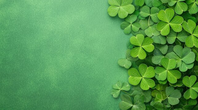 St. Patrick's day festivities green meadow digital artwork vibrant nature aerial view celebration theme