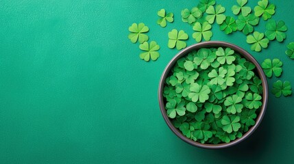 St. Patrick's day celebration chaos ireland quality images green environment aerial view festive concept