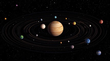 Obraz premium Exploring the chaos of the solar system a stunning quality gigapixel wallpaper experience