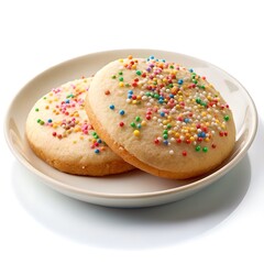 Milk cookies isolated on white background