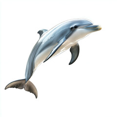 Fototapeta premium Diving into Marine Life: Playful Dolphin Art and Wildlife Exploration Illustrations