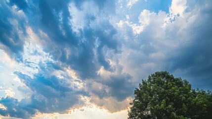 black cloud view decorated with storm