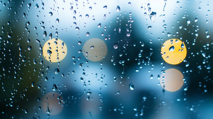 Fototapeta premium raindrops on window