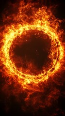 Fiery Circle, Abstract Design