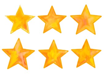 Fototapeta premium 黄色い星のセット