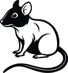 Rat or mouse vector silhouette, rat silhouette, Mouse silhouette vector, rat icon 