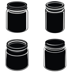 Mason Jar Silhouette Set 
