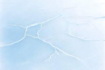 Abstract Photo of Ice Surface Displaying Cracks and Blue Tones