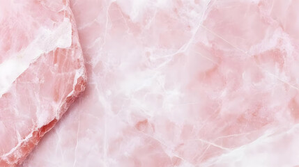 Abstract Pink Marble Texture Background with Veins and White Highlights