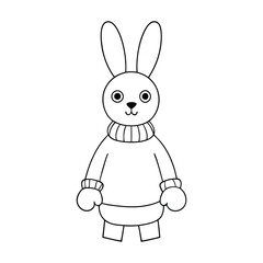 rabbit with carrot coloring book 