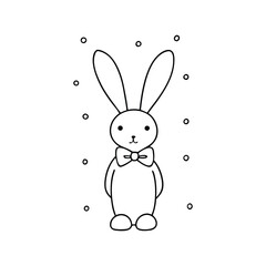 rabbit with carrot coloring book 