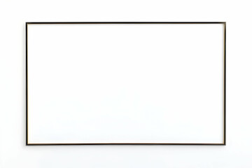Gold Frame Isolated On White Background Minimalist Design Photo