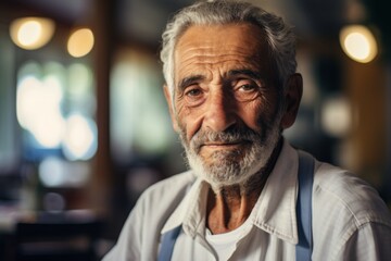 Obraz premium Portrait of a Hispanic elderly man in nursing home