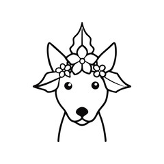 goat cartoon isolated on white background coloring book