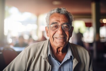 Portrait of a Hispanic elderly man in nursing home