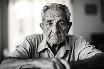 Fototapeta premium Portrait of a Hispanic elderly man in nursing home