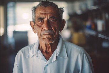 Fototapeta premium Portrait of a Hispanic elderly man in nursing home