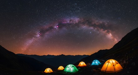 Starry Night Camping Scene