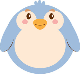 Adorable Round Penguin Character