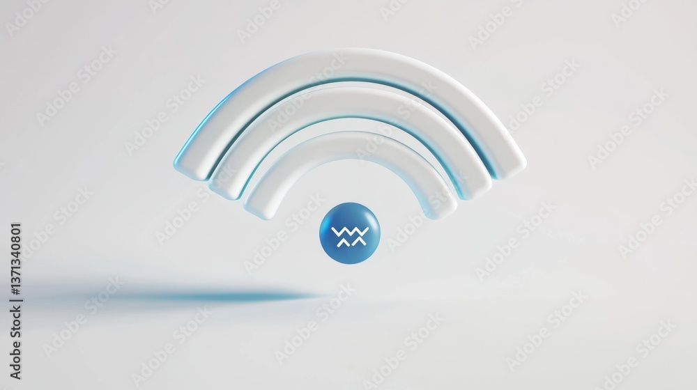 Poster wireless connectivity icon with abstract symbol modern design for technology and communication