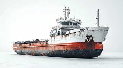 Abandoned Ship Images: Rusty Vessel in Maritime Industry and Coastal Landscape