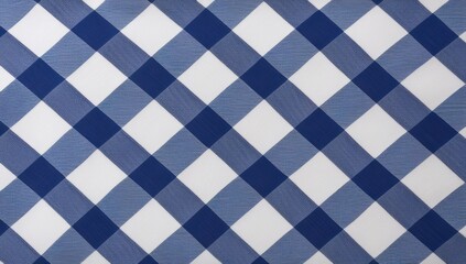 Textura de tela con estampado de cuadros en color blanco y azul.