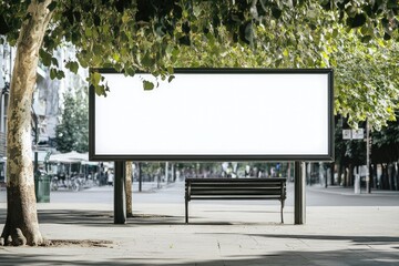 Sharp Picture of Realistic Outdoor Textile Banner Mockup