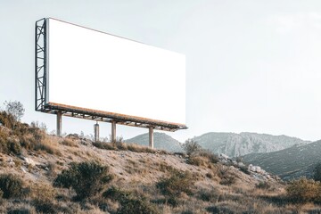 Premium Quality Picture of Outdoor Billboard on White Background with Clipping Path