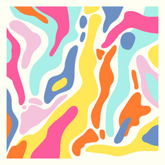 Vibrant Abstract Fluid Shapes &ndash; Colorful Organic Liquid Pattern