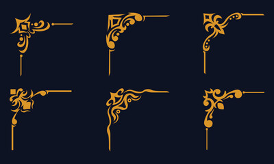 Luxury gold vintage corner divider set