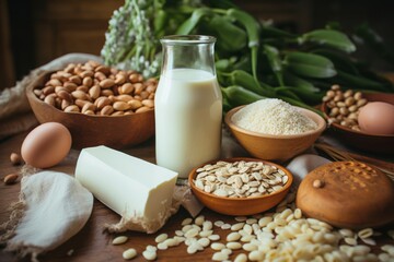 Close up of a protein breakfast in the real kitchen