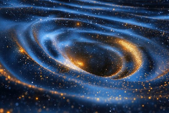 An in-depth image of space-time ripple from gravitational waves interacting with a nearby star cluster