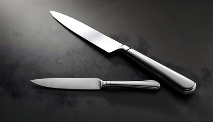 silver knife on a table