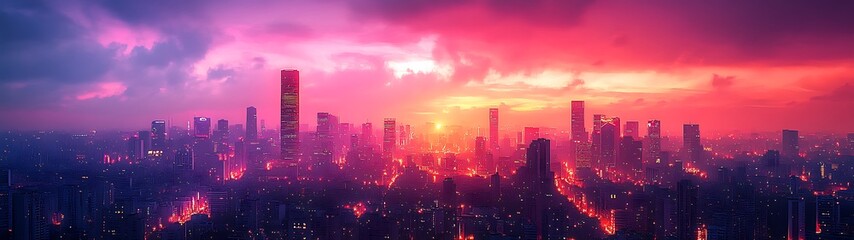 Sunrise Cityscape Panorama