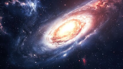 Fototapeta premium Spiral galaxy in deep space (20)