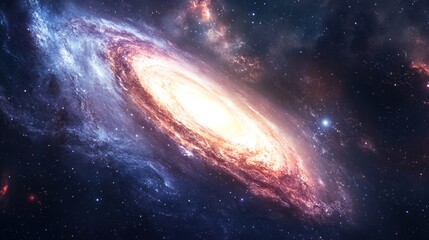 Fototapeta premium Spiral galaxy in deep space (22)