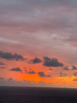 sunset over the sea