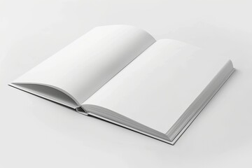 Premium Quality Image of White Paper Book Blank Template Isolated on White Background Mockup